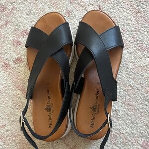 Michelle Lopriore Milano Black Nubuck Wedges